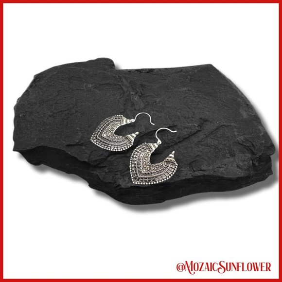 3 Pair Exotic Boho Silver Earring Sets - Picture 4 of 7